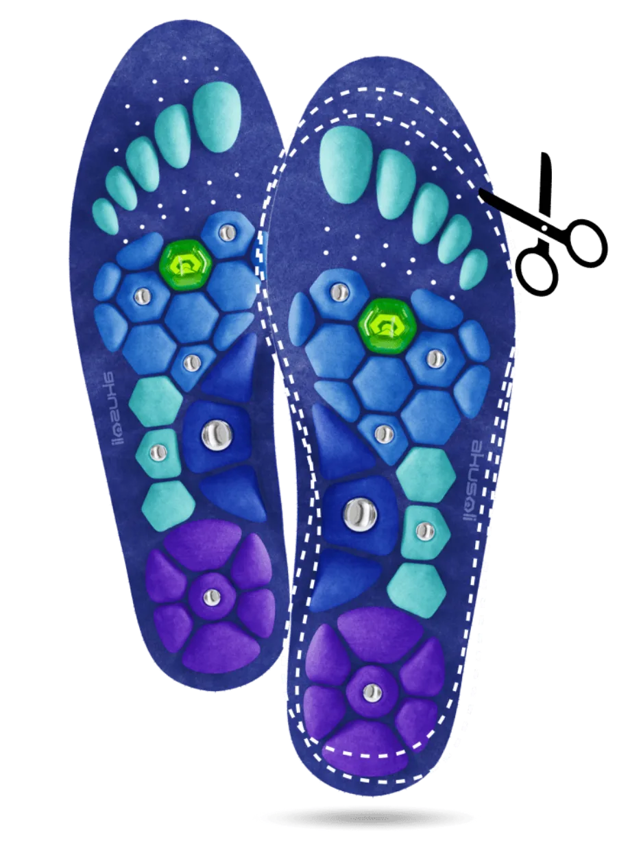Akusoli trim-to-fit insole customizing to any shoe size