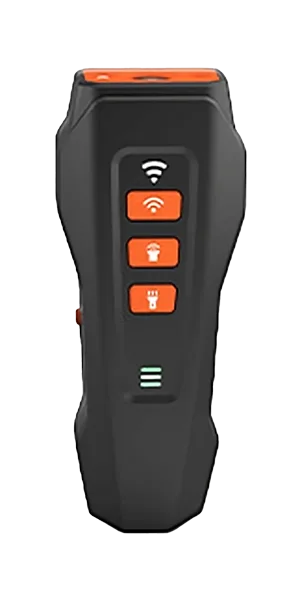 BarkWave handheld ultrasonic trainer showing the pocket-sized design