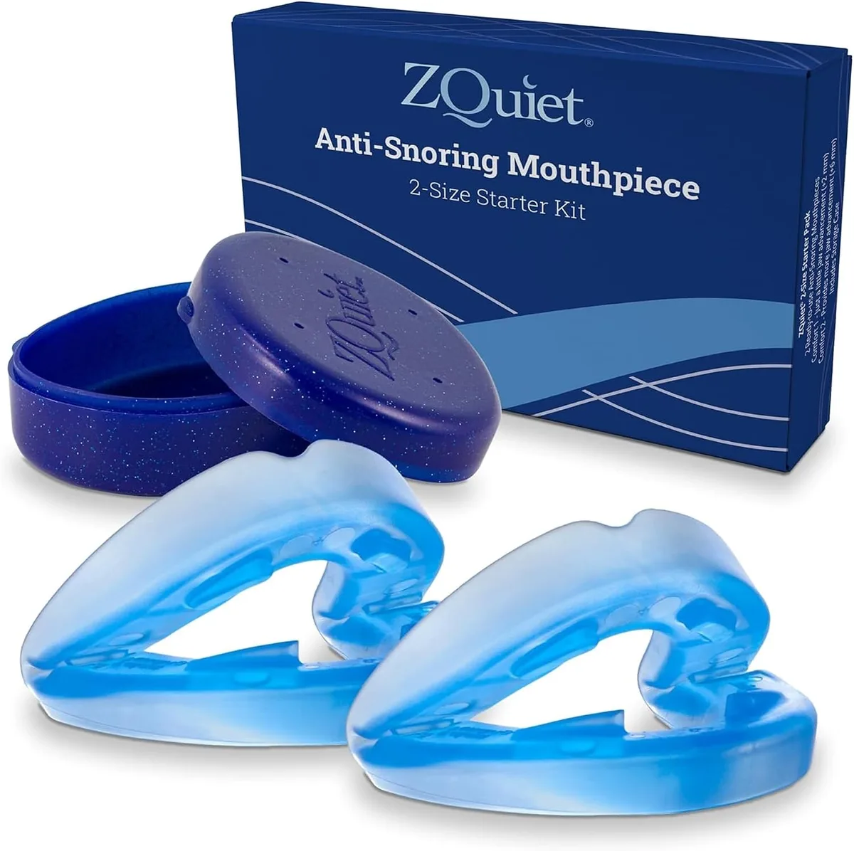 ZQuiet anti-snoring mouthpiece 2-size starter pack