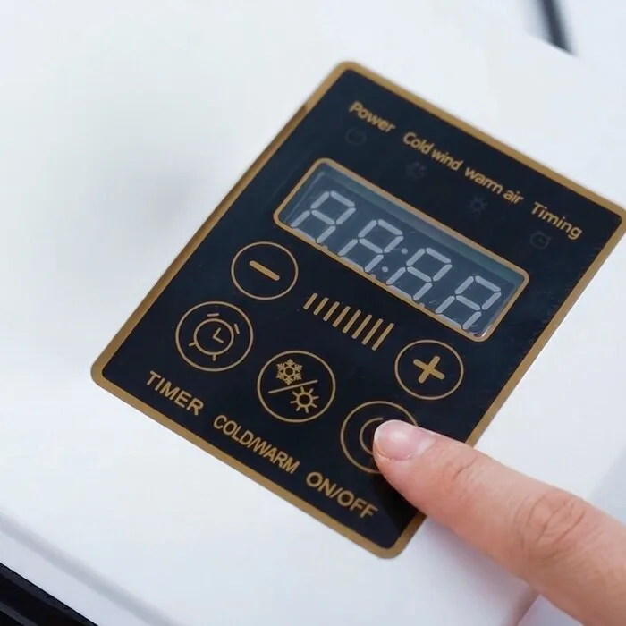 BlizzAir setup step 2 - choose your climate mode from six options using the touchscreen or remote