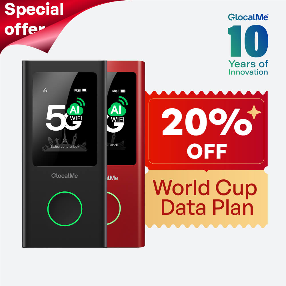 GlocalMe Solis portable WiFi hotspot with unlimited data plan