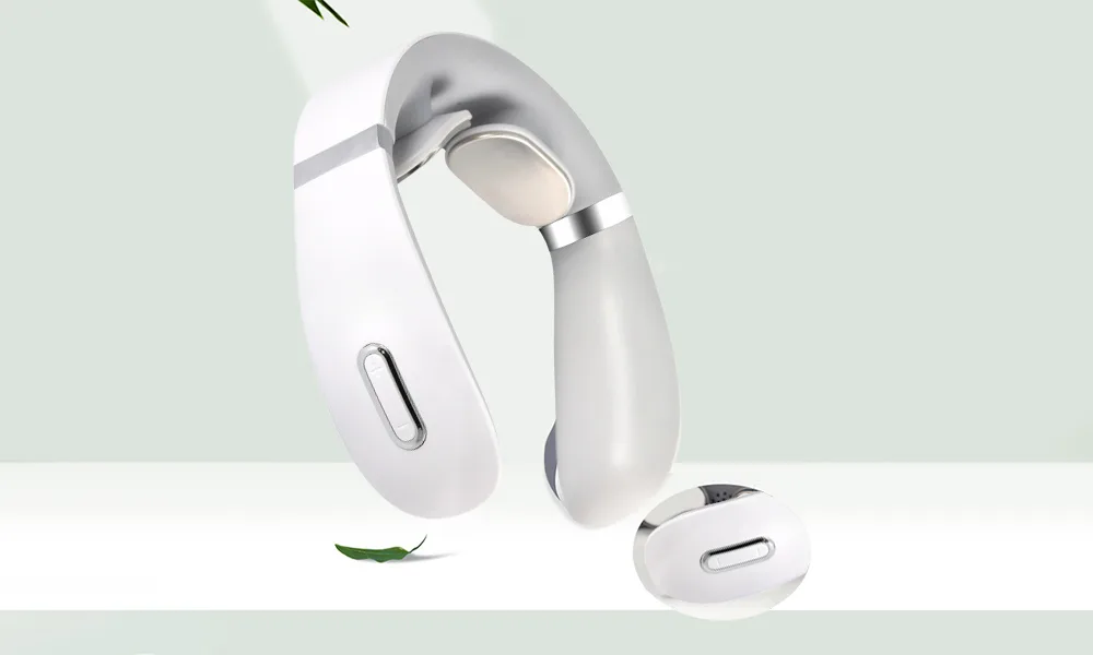Snailax style shiatsu wrap with rotating kneading nodes for deep tissue relief