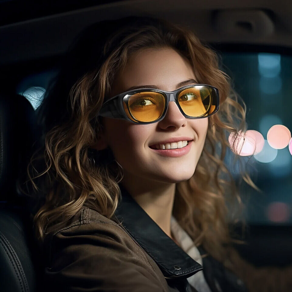 PolorVision worn over prescription glasses