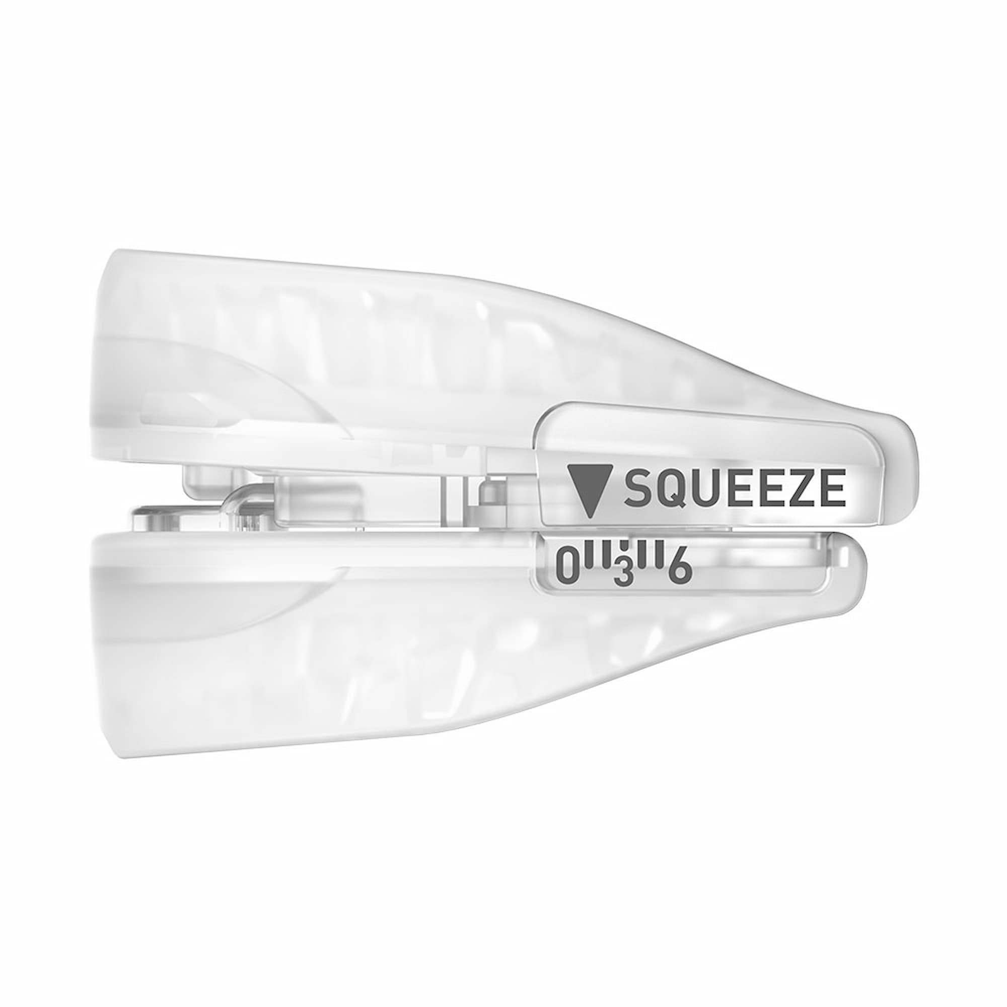 SnoreRX anti-snoring mouthpiece front view showing upper and lower trays
