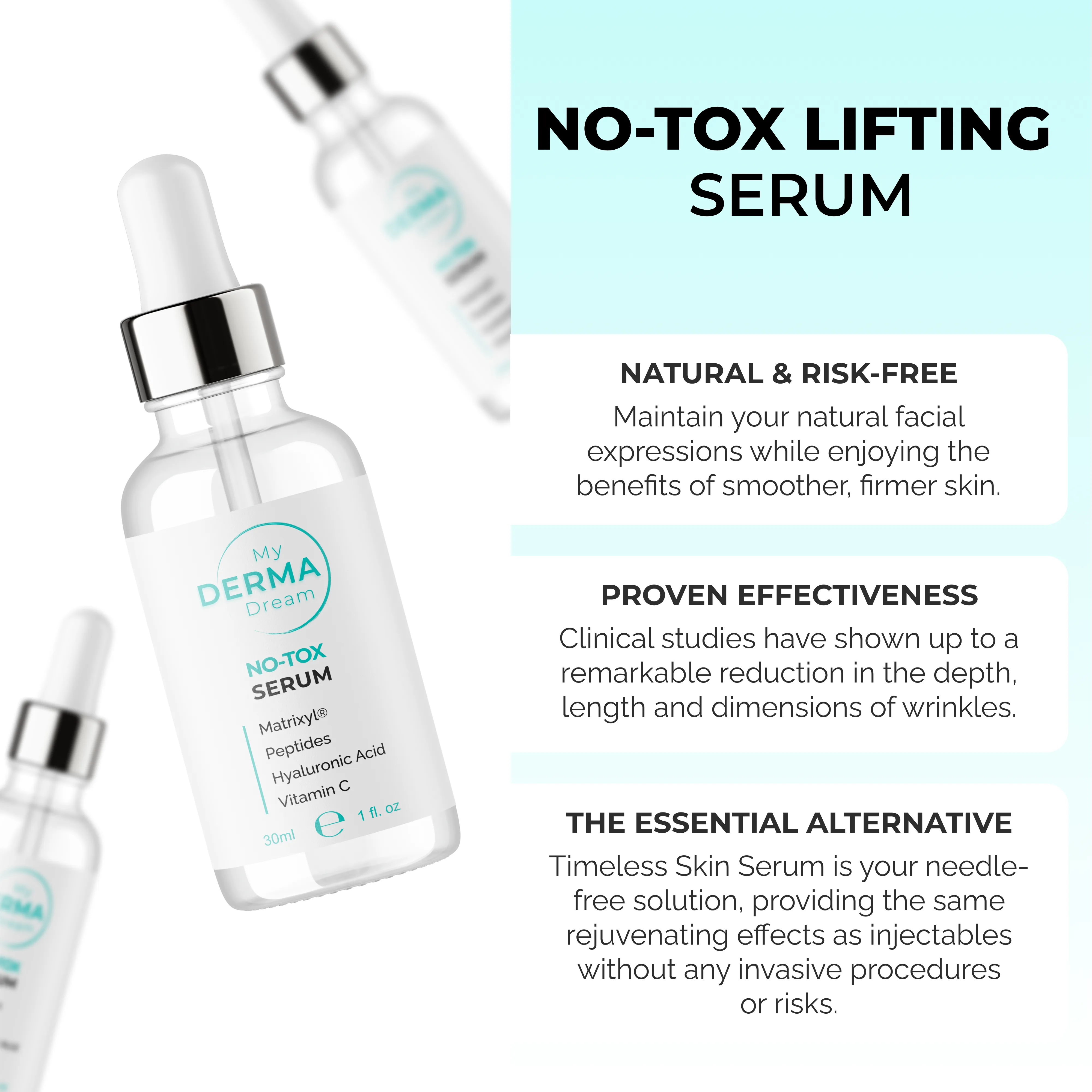 MyoGlow NoTox Peptide Serum ingredients and benefits