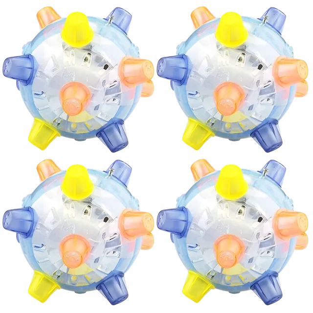 Several jumping balls in a bundle shown on a white background