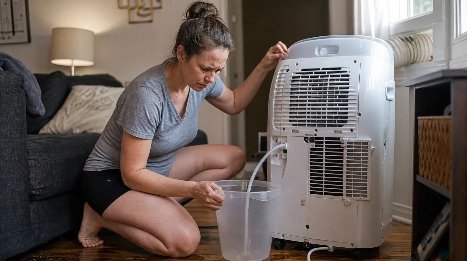 Portable AC Drainage & Leaks: Fix the Water Problem — portable ac drain hose | GearPuff