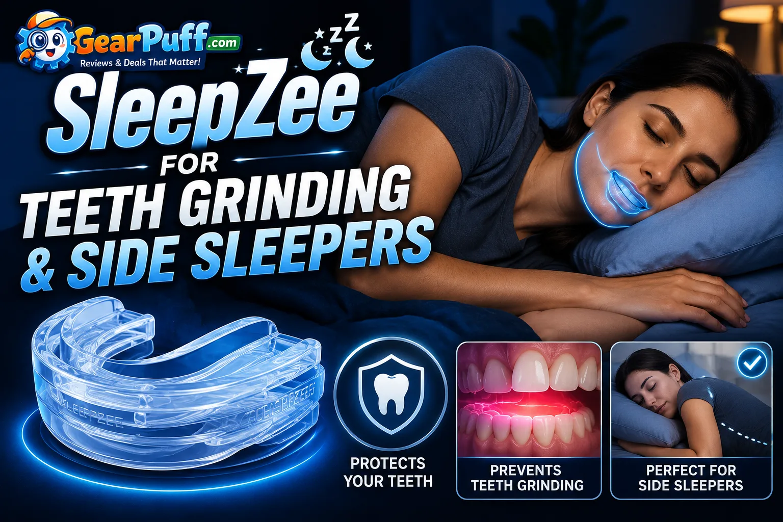 SleepZee for Teeth Grinding and Side Sleepers — sleepzee bruxism | GearPuff